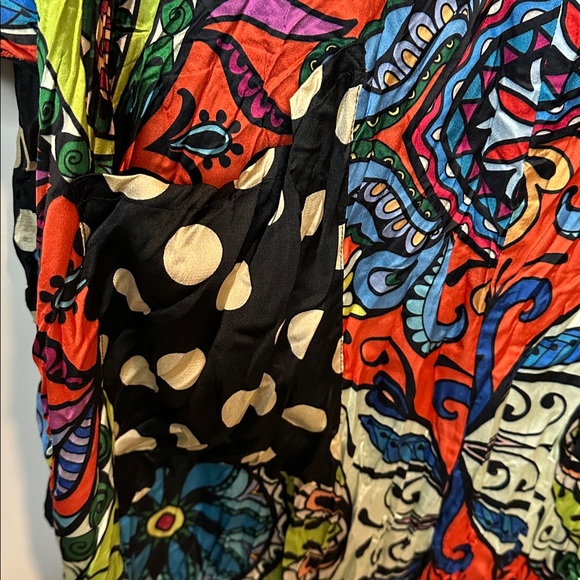 Alembika Paisley Dot Crinkle Caftan Dress Oversized Cocoon NWT Multiple Sizes - Picture 5 of 6
